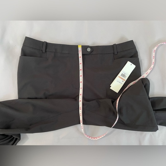 Calvin Klein Womens 12 Black Pants Modern Tapered Leg Fit Short Office NWT - Picture 6 of 12